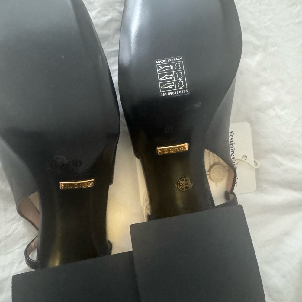 Malaga Kid Horsebit 75mm Slingback Pumps - Picture 2 of 5